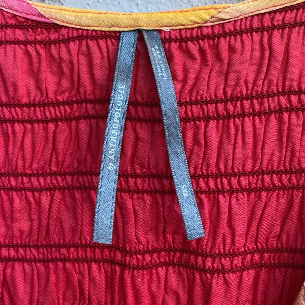 Anthropologie The Peregrine Midi Dress Pink Orange Maxi Size XS - Picture 13 of 16